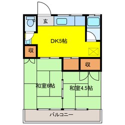 松秀コーポの物件間取画像